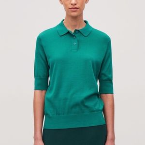 COS Silk-Cotton Polo Shirt